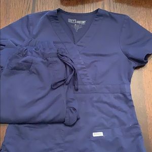 Grey’s Anatomy navy blue scrub top and pant